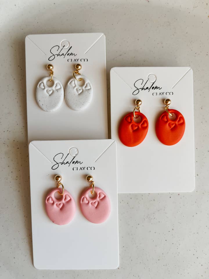Jacie Earrings I Valentines Clay Earrings for wholesale by Shalom Clay Company