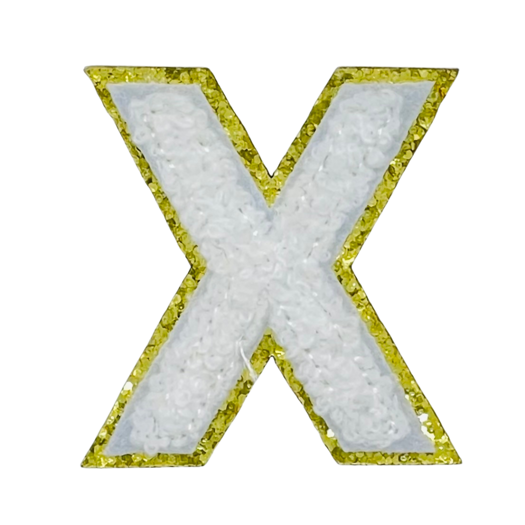 Sarahndipity Shop - Vente Écusson - Écusson autocollant en forme de lettre grecque en chenille/sequins12