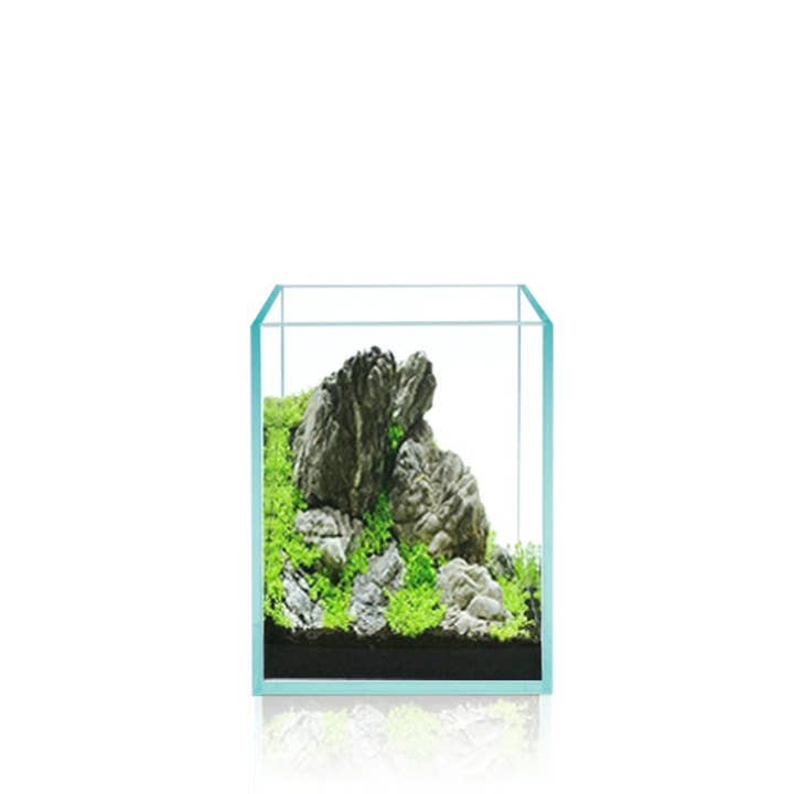 HIRO AQUATICS - Wholesale Terrarium - Nano-hoog randloos glazen aquarium van 5 gallon, met opties voor deksels