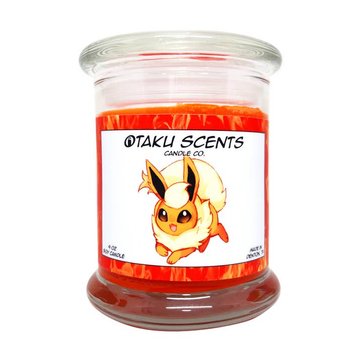 Vela en tarro con aroma a manzana, bayas y limón Flareon de 9 oz para venta al por mayor de Otaku Scents