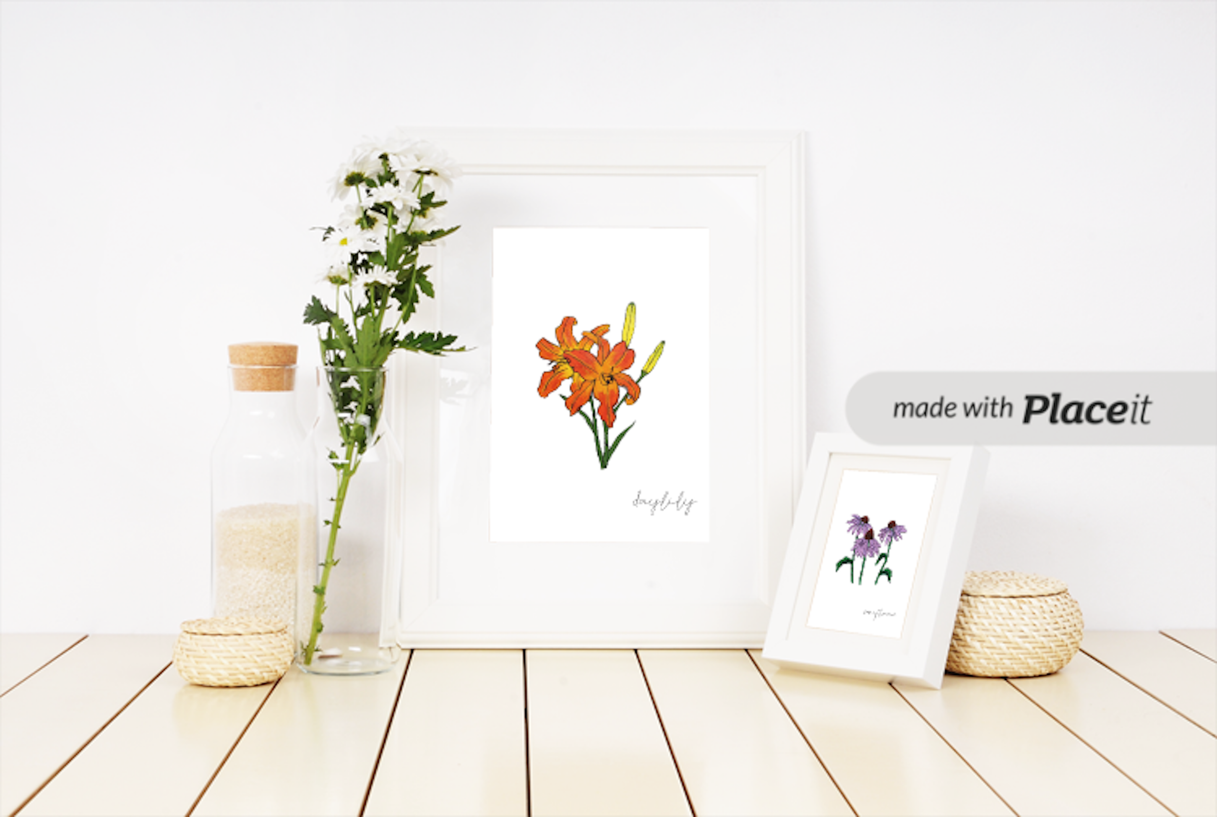 Ashley Laren Art - Wholesale Art Print - Daylily Flower Art Print2
