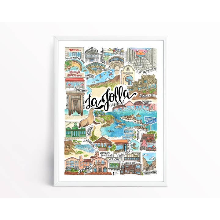 Impression artistique La Jolla pour la vente par Mad Kitchen Co.