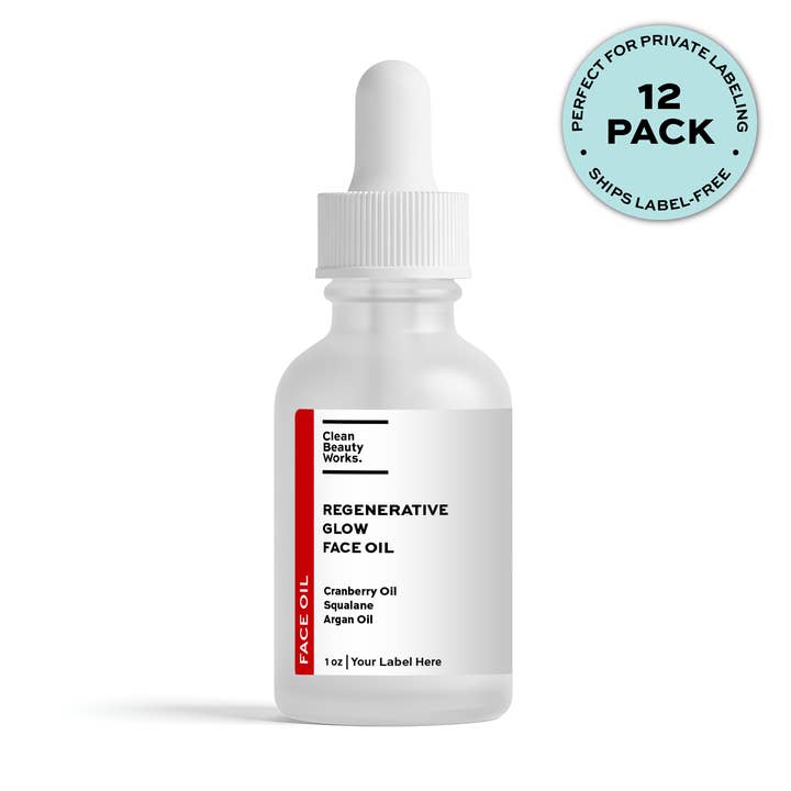 Regenerative Glow Face Oil, Cranberry, Argan & Squalane for wholesale by Clean Beauty Works.