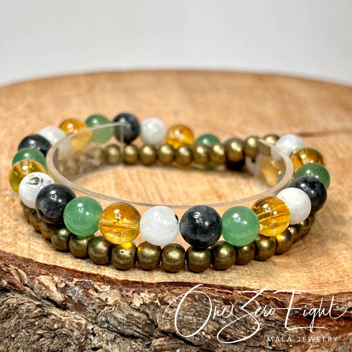 Pulsera Mala con piedras preciosas tradicionales para nuevos comienzos para venta al por mayor de One Zero Eight