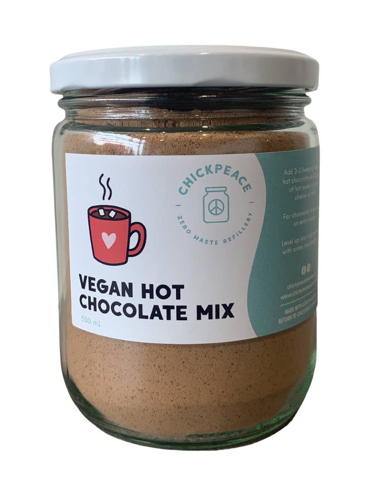 Vegan Hot Chocolate Mix for wholesale by Chickpeace Zero Waste Refillery