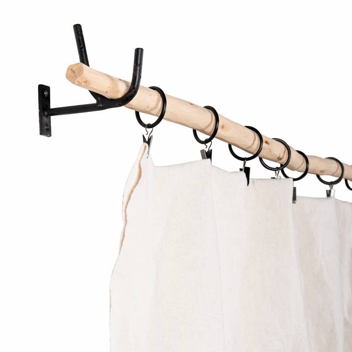 COSYDAR-DECO - Wholesale Curtain Rod - Natural Raw Wood Rod - 6 Sizes from 60cm to 240cm - Decorative Curtain Rod6