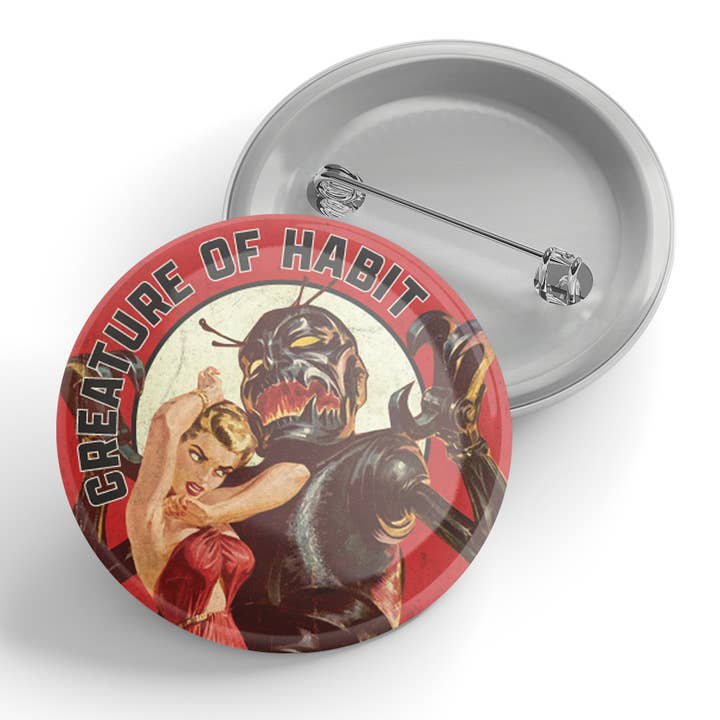 Gewohnheitstier-Knopf für den Großhandel von Black River Letterpress & Paper Co.