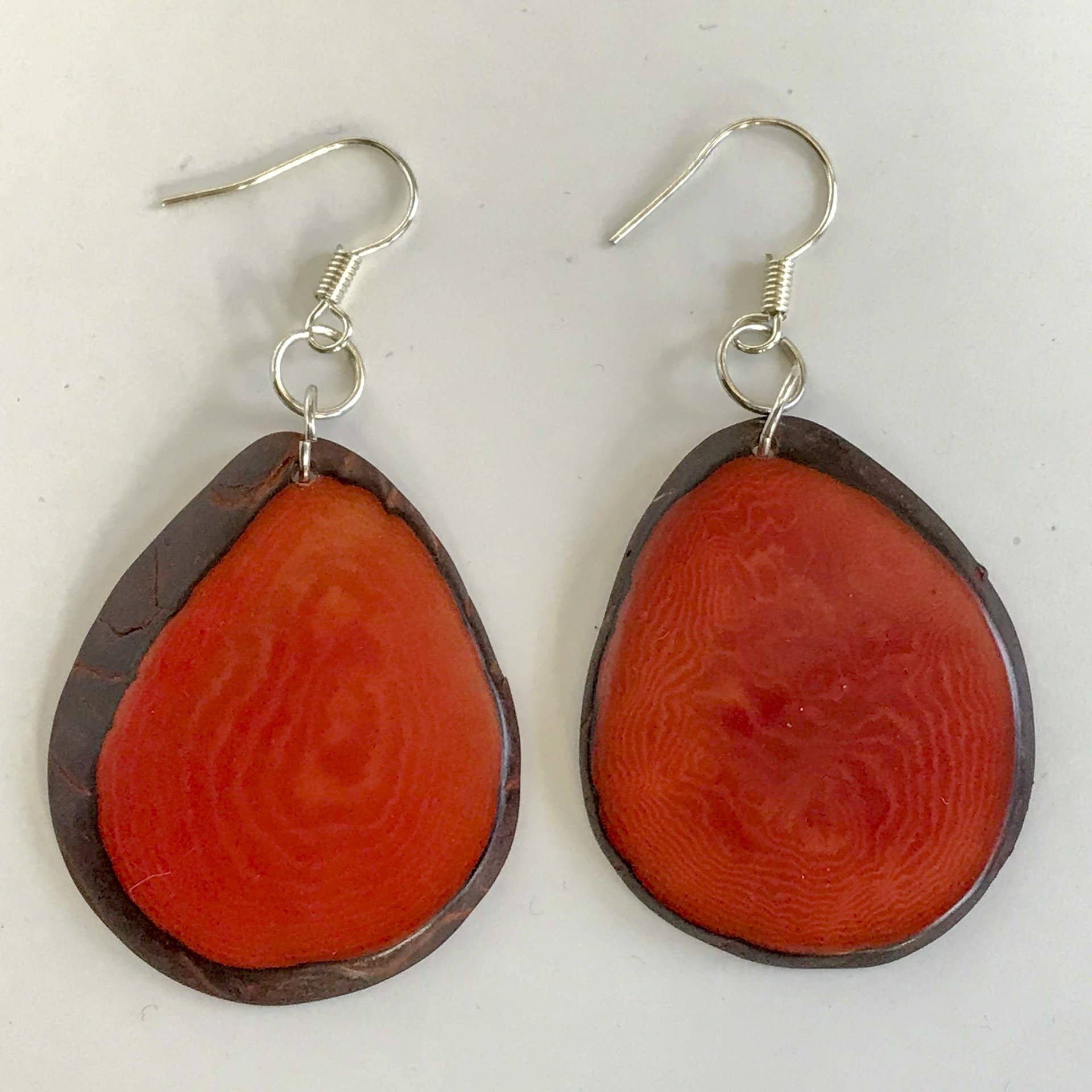 Belart Fair Trade - Wholesale Dangle Earrings - Tagua Single Slice Maya Earrings8