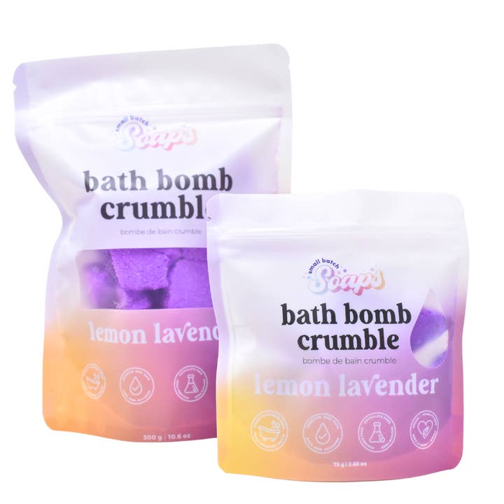 Small Batch Soaps - Wholesale Bath Bomb/Fizz - Lemon Lavender Bath Bomb Crumble