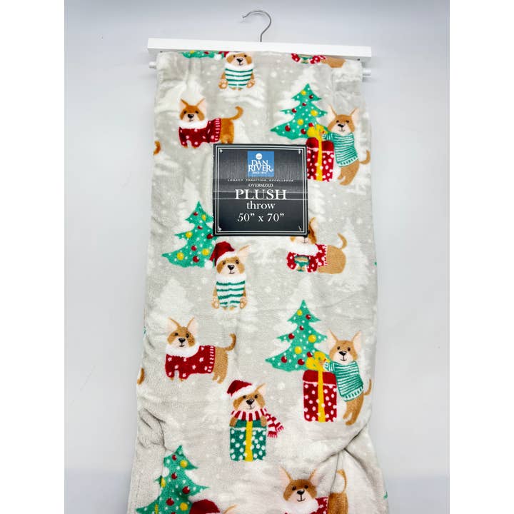 Bed Bath Fashions - Wholesale Throw Blanket - Dan River Christmas Flannel Fleece Plush Throw Blanket
