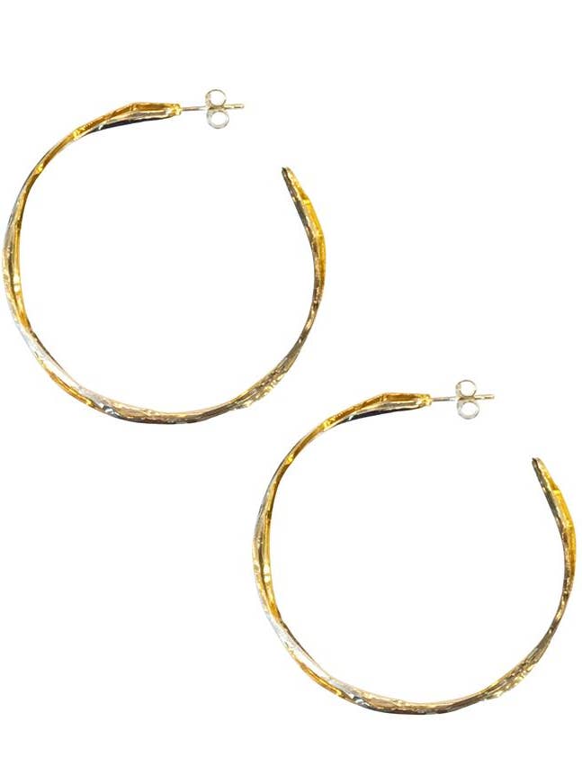 Créoles en métal mixte pour la vente par Treisi