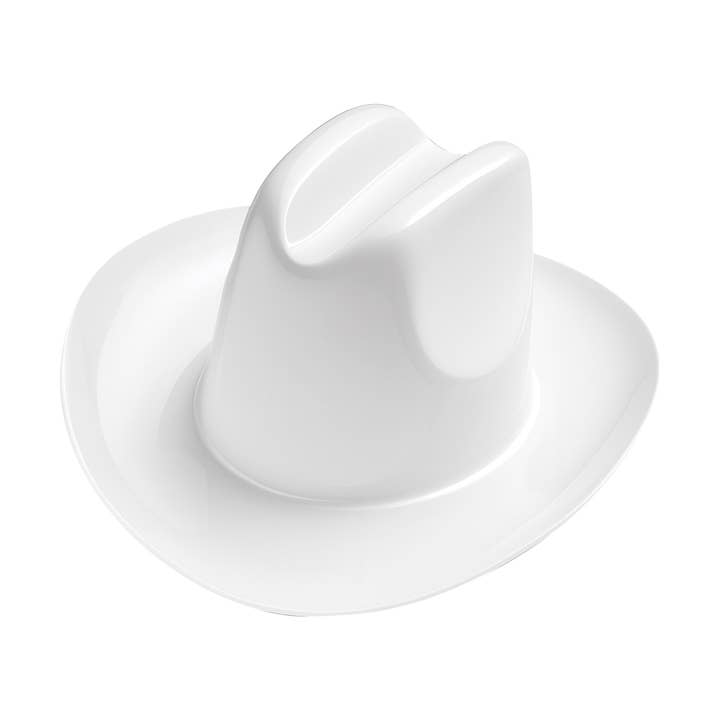 Miniature White Plastic Cowboy Hats, 8½", 3 Hats/Package for wholesale by Beistle