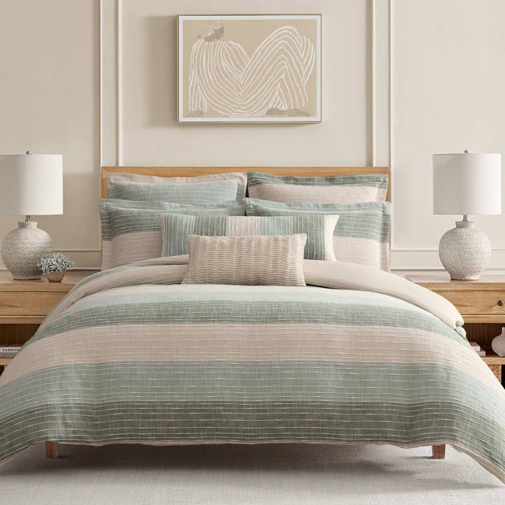 Levtex Home - Vendita all'ingrosso Set di lenzuola - Set copripiumino e trapunta Sand Stripes13