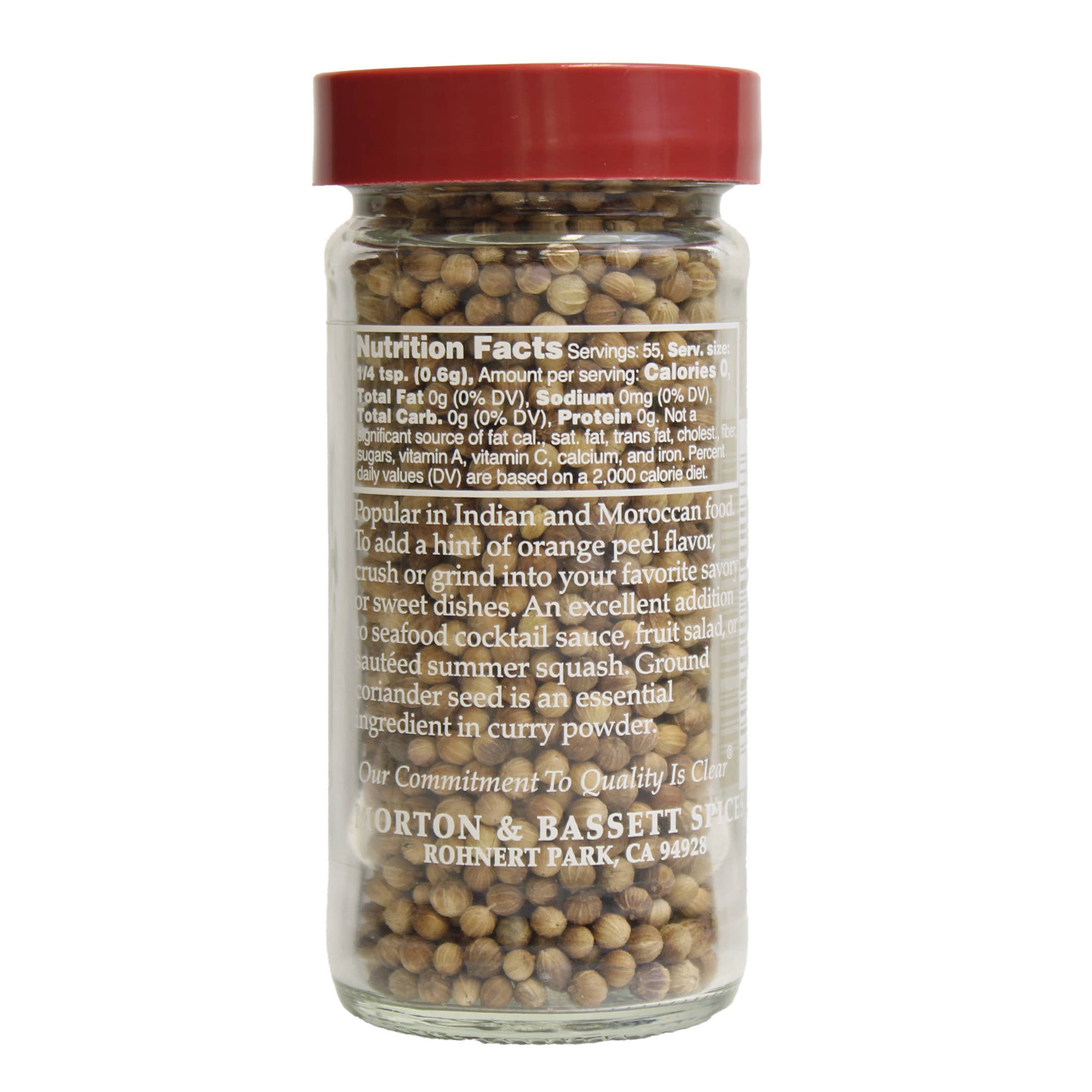 Morton & Bassett - Wholesale Dried Spice - M&B Coriander Seed 1.2 oz1