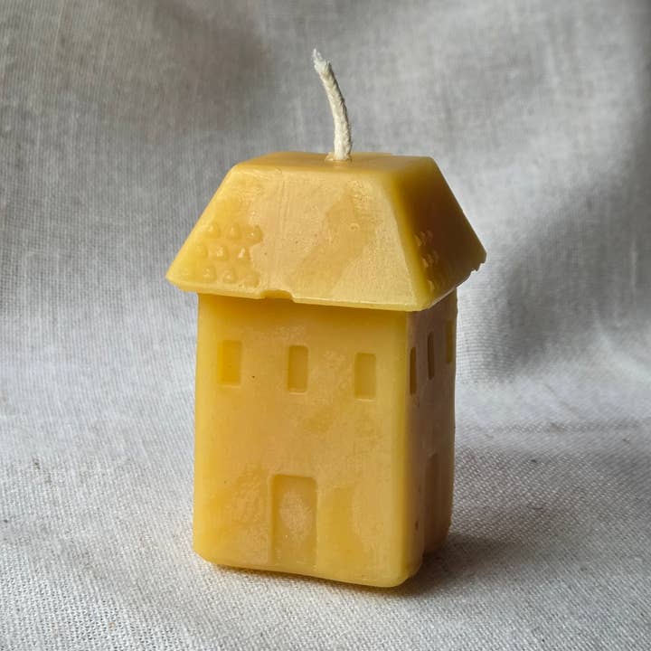 Little House - Square Roof | Beeswax Candle for wholesale by Farm and Hive