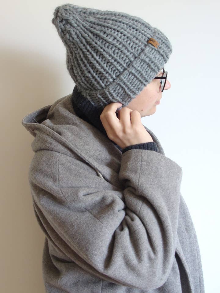 Chunky Knit Fisherman's Beanie – Double Brim, High Crown for wholesale by Woolfans