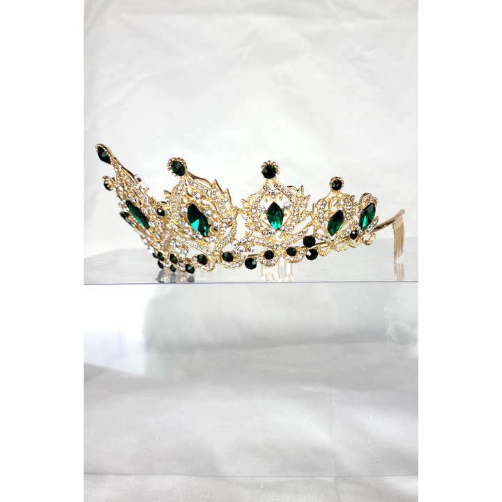 Chicas - Wholesale Tiara - Women's - One Size Fits All Tiara With Jewels HT93316