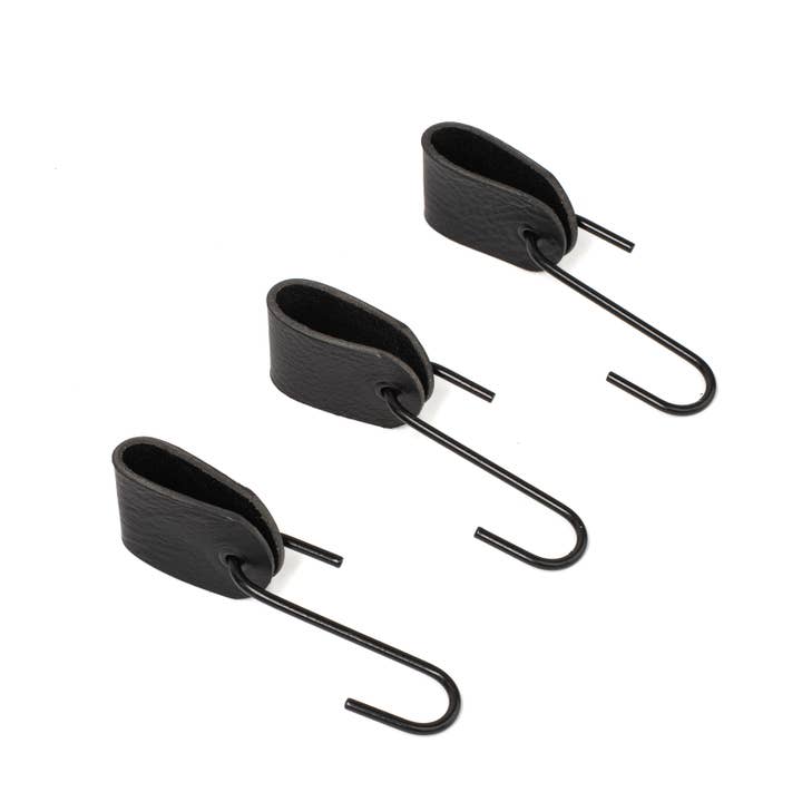 Geometric Goods – Gancho de parede por atacado – Ganchos de chuveiro para toalhas, robes, feitos de couro italiano.3