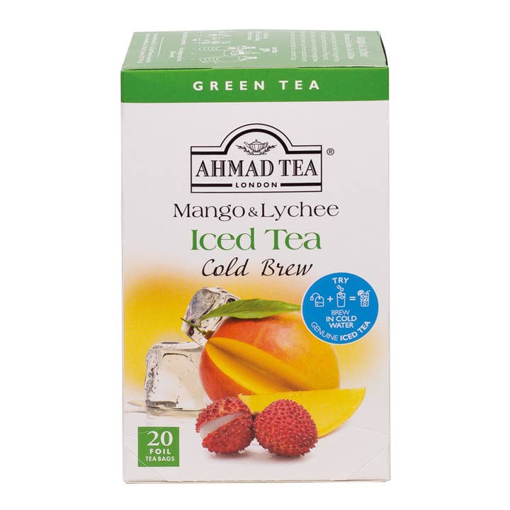 Ahmad Tea - Wholesale Tea Bags - 20 Teabag Cold Brew Mango & Lychee Green Tea