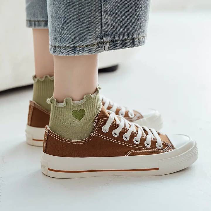 Halbhohe Socken Herz Zart & Rüsche Damen I 35-41 für den Großhandel von Tites Chaussettes