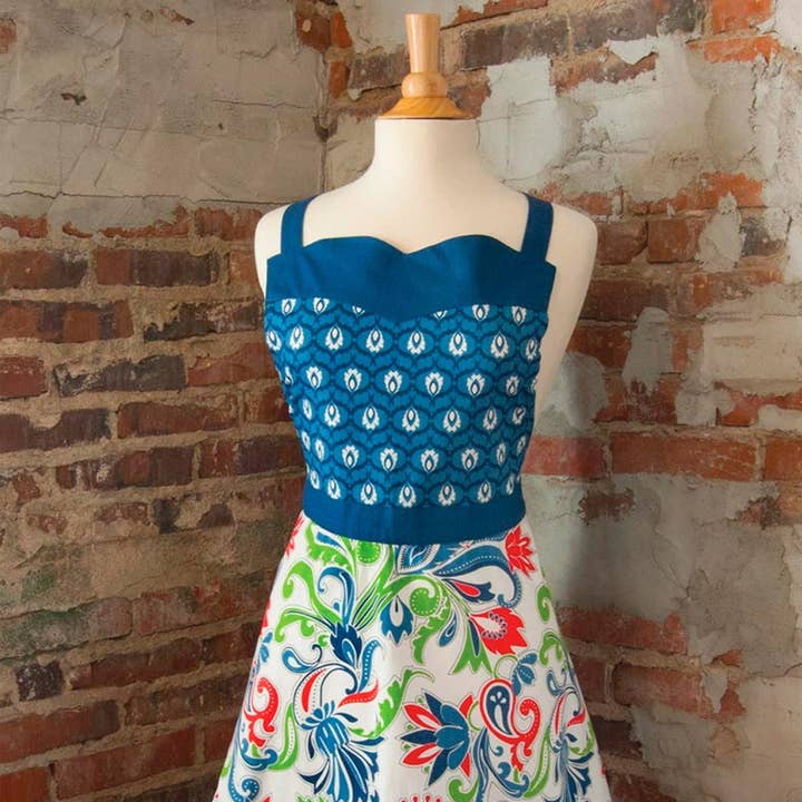 Nantucket 26x32 Multi-Color Cotton Full Apron for wholesale by Heritage Lace