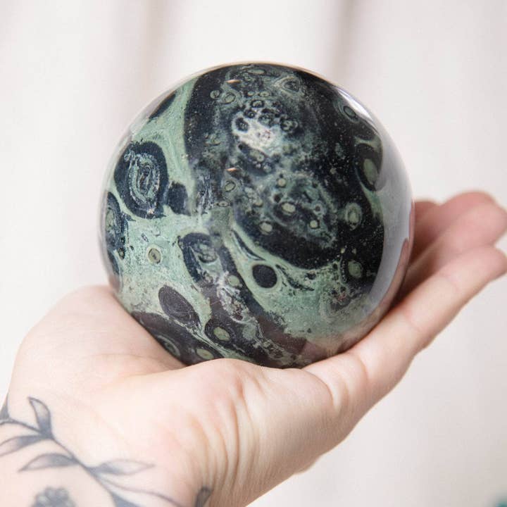 Tiny Rituals - Wholesale Spiritual Stone/Crystal - Kambaba Jasper Sphere - AAA Premium Quality12