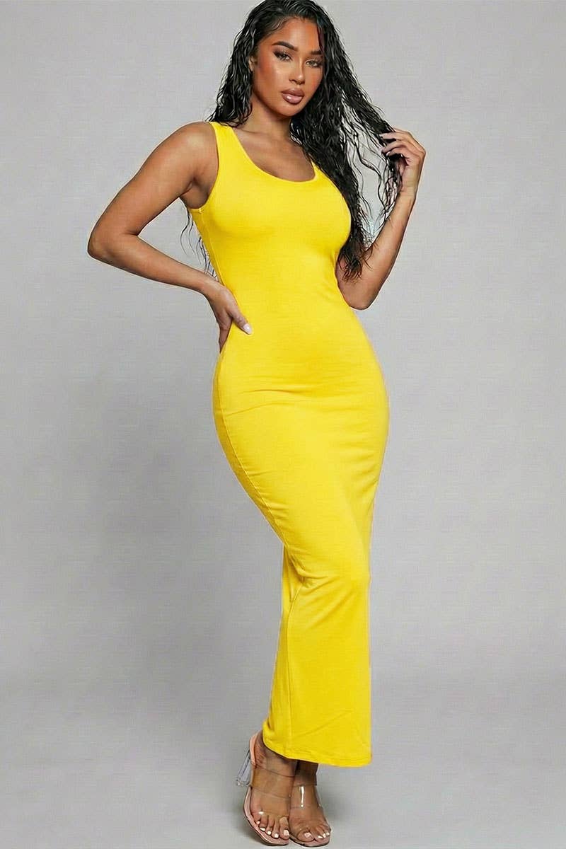 CAPELLA APPAREL – wholesale Klänning - Dam – Ärmlös maxiklänning i basstil25