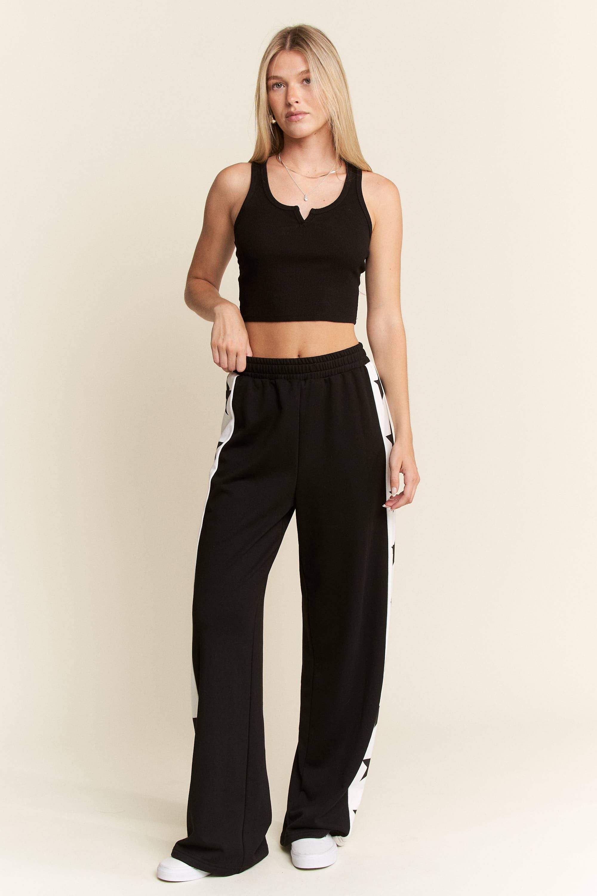 JADE BY JANE - Venta al por mayor Pantalones de chándal/cómodos - Mujer - PANTALONES DE CHÁNDAL A RAYAS ESTRELLADAS0