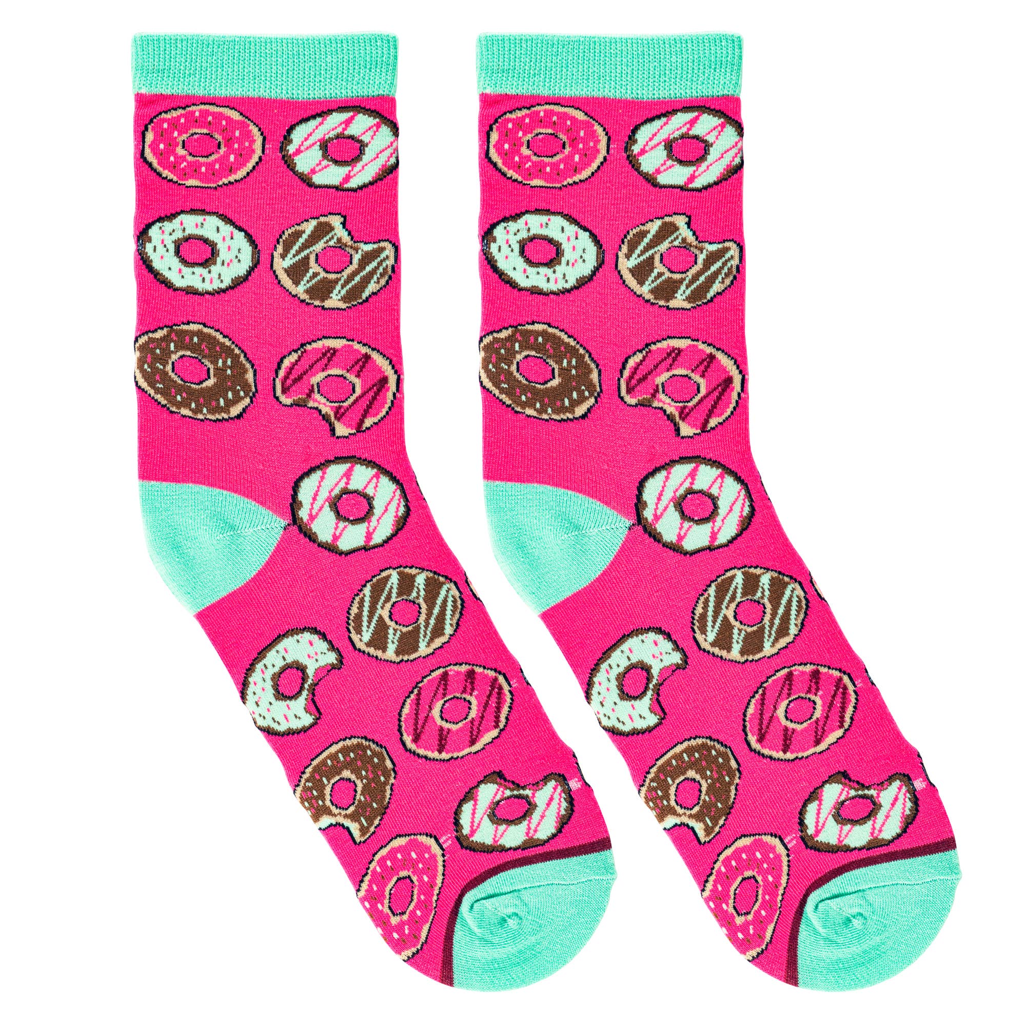 Crazy Socks - Wholesale Socks - Women's - Women's Donut Pattern Crew Folded Socks1