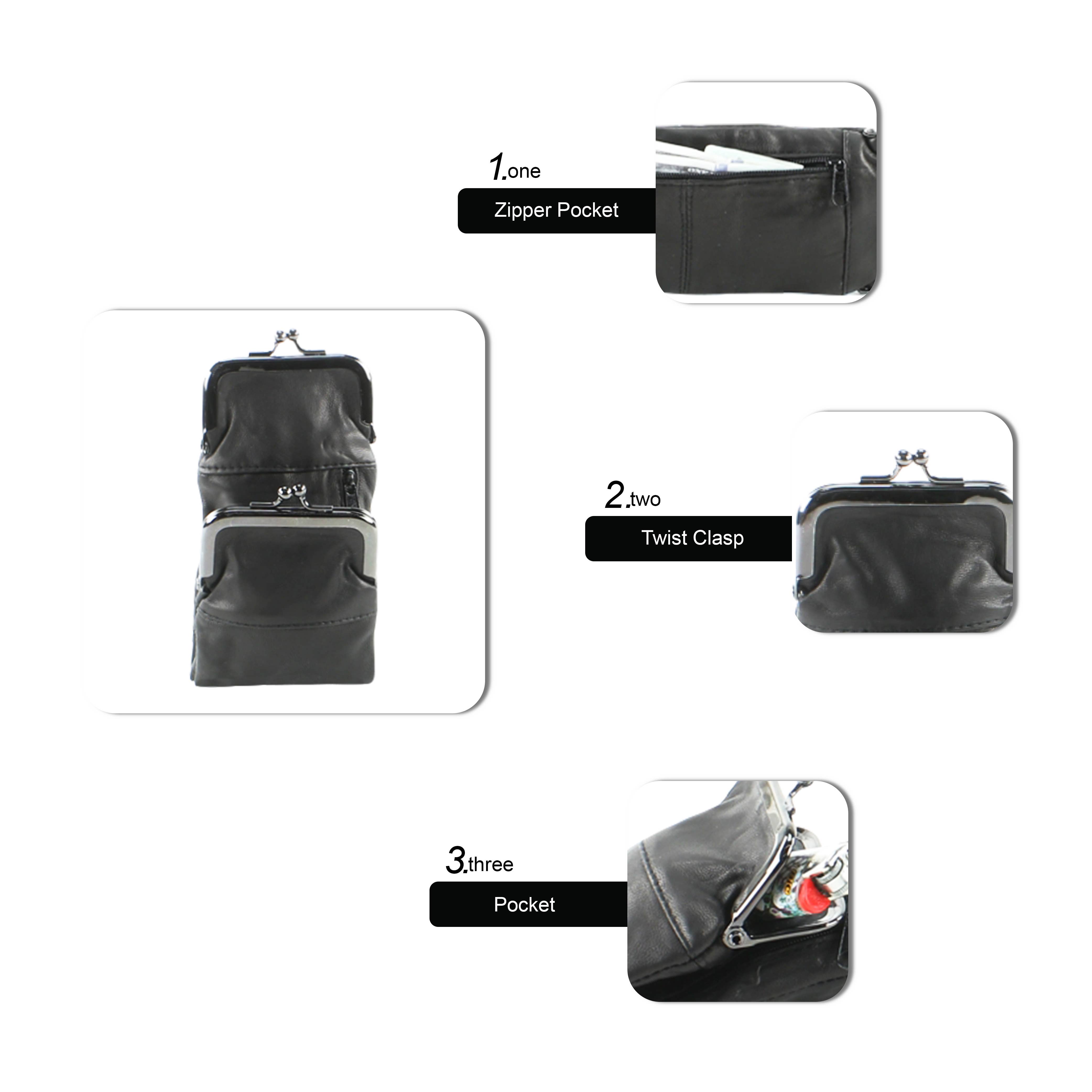 Leather Impressions Inc - Wholesale Cigarette Case - Lambskin Fold Over Cigarette Case Style : 7199