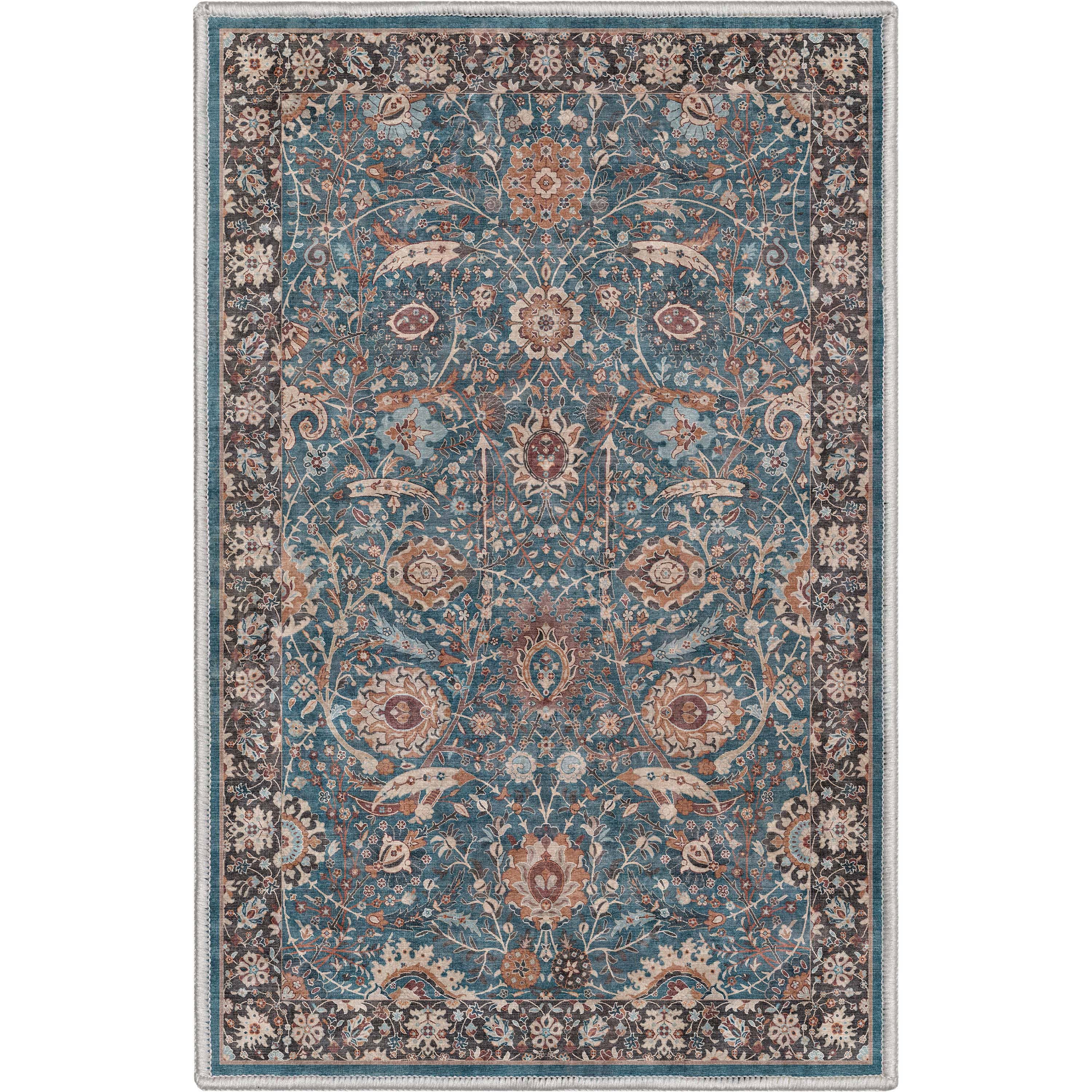Well Woven - Vendita all'ingrosso Tappeto - Tappeto Liana Vintage Oriental Teal a trama piatta14