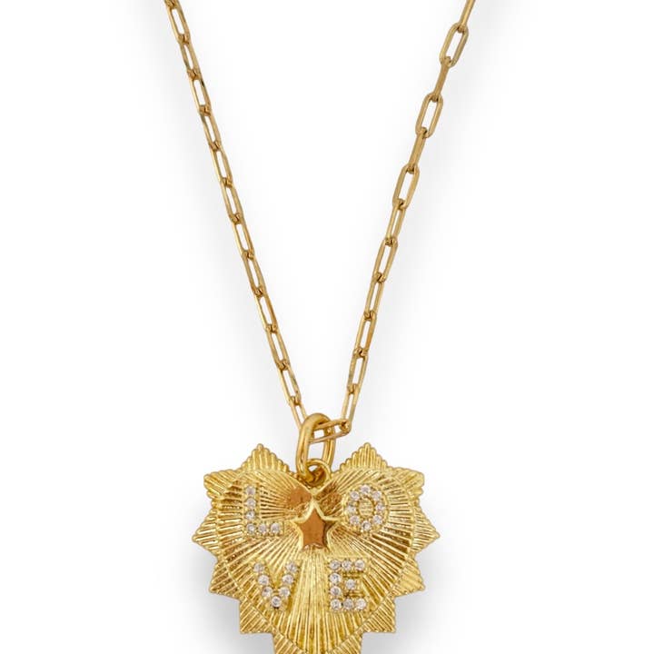 Shiver + Duke - Wholesale Individual Charm/Pendant - Love Heart Pave Pendant - Charm BAR1