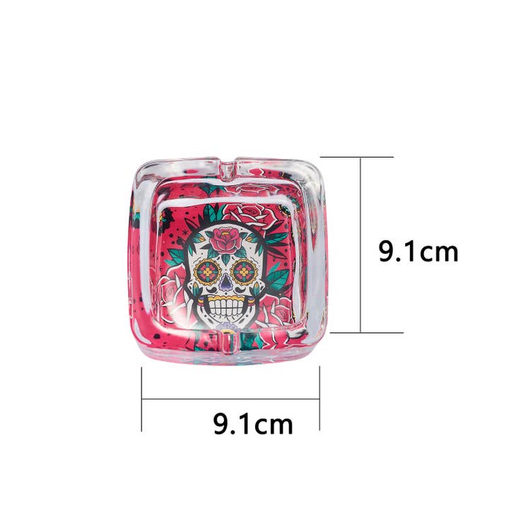 Champ by Polyflame - Wholesale Ashtray - Calaveras glass ashtray4