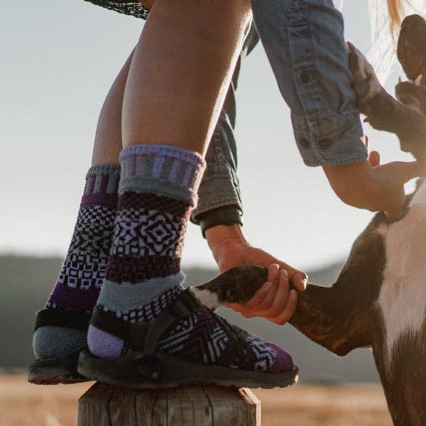 Solmate Socks - Wholesale Socks - Women's - Wisteria Crew Socks | Eco-Friendly & Made in the USA