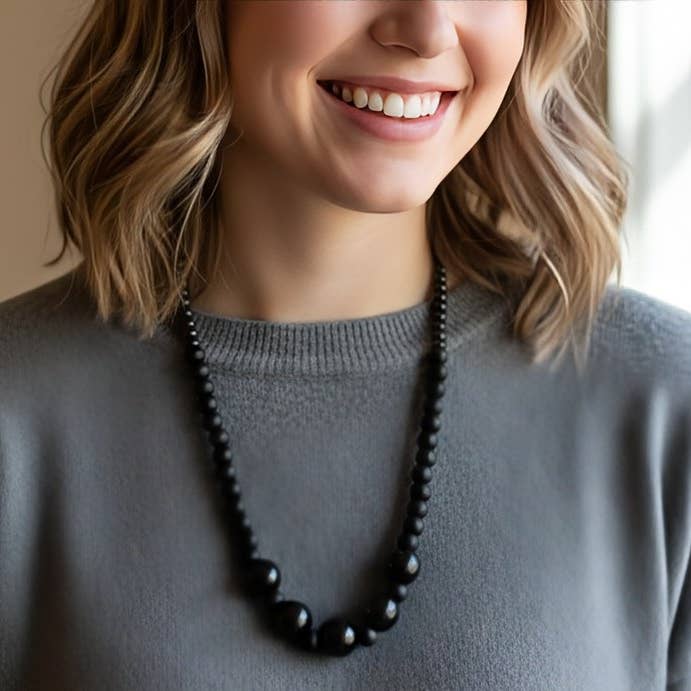 Colar misto preto por atacado de Nyumba Design