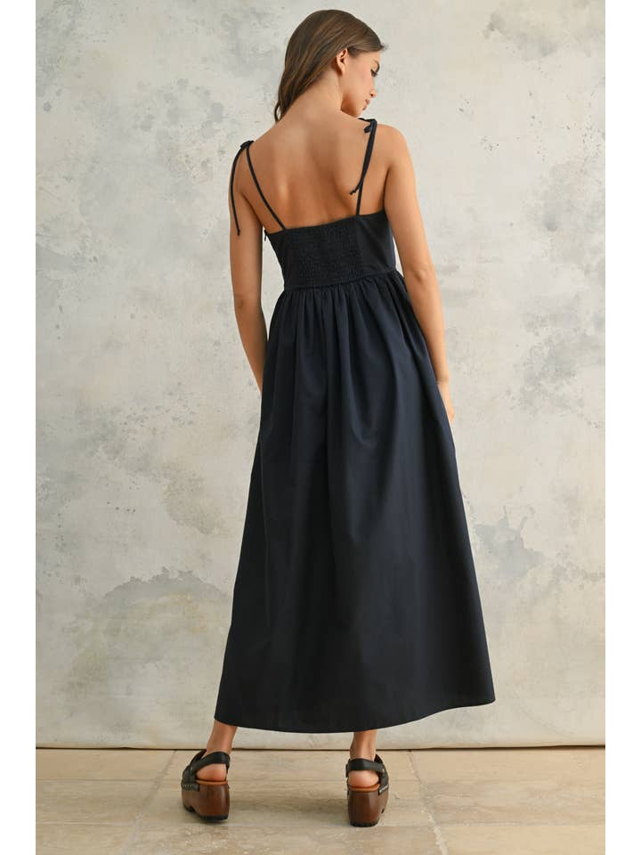 MIOU MUSE - Wholesale Dress - Women's - D4915 BOW TIE FRONT DETAIL DRESS