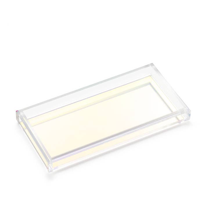 Iridescent Hand Cut Luxury Small Acrylic Valet Tray, Lucite for wholesale by JR William