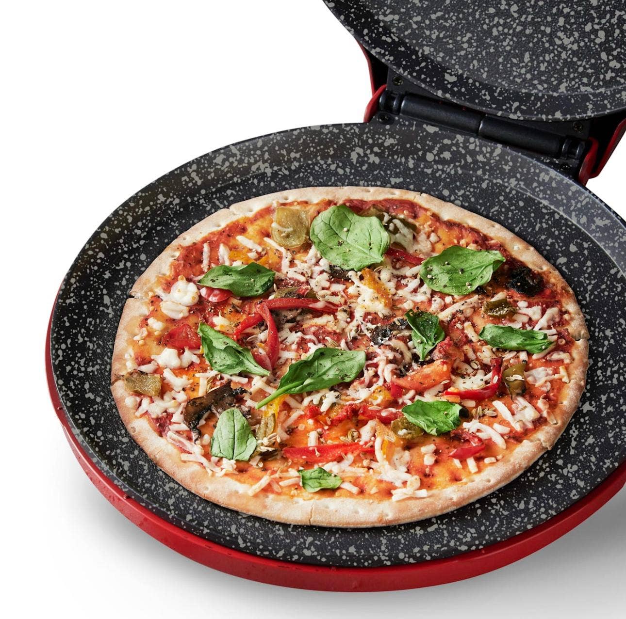 Misterchef - Wholesale Kitchen Appliance - MisterChef Pizza Maker with Ceramic Plates Red7