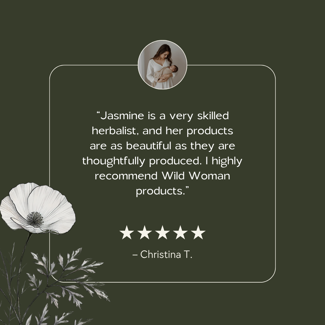 Wild Woman Herbal Apothecary - Wholesale Bath Soak/Milk - Mother’s Mend Postpartum Sitz Bath & Peri Bottle Herbs6