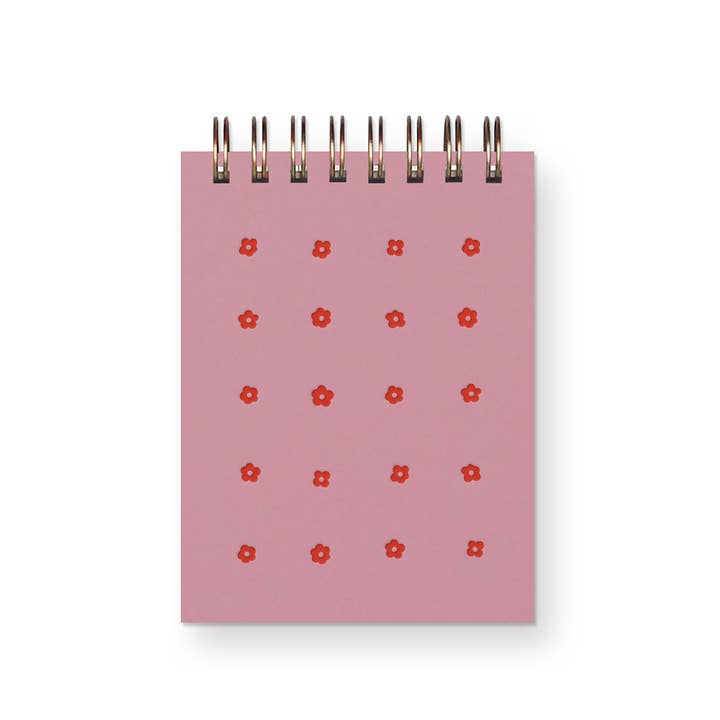 Ruff House Print Shop - Wholesale Notebook - Flower Grid Mini Jotter Notebook