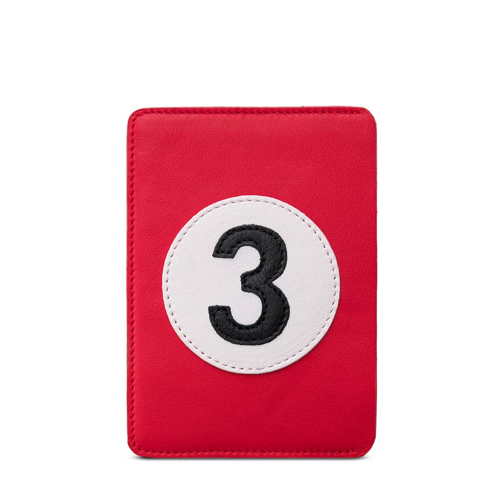 E2R PARIS - Wholesale Passport Case - Unisex - Red passport holder in upcycled leather, number 3