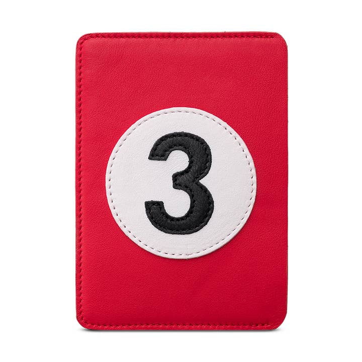 E2R PARIS - Wholesale Passport Case - Unisex - Red passport holder in upcycled leather, number 30