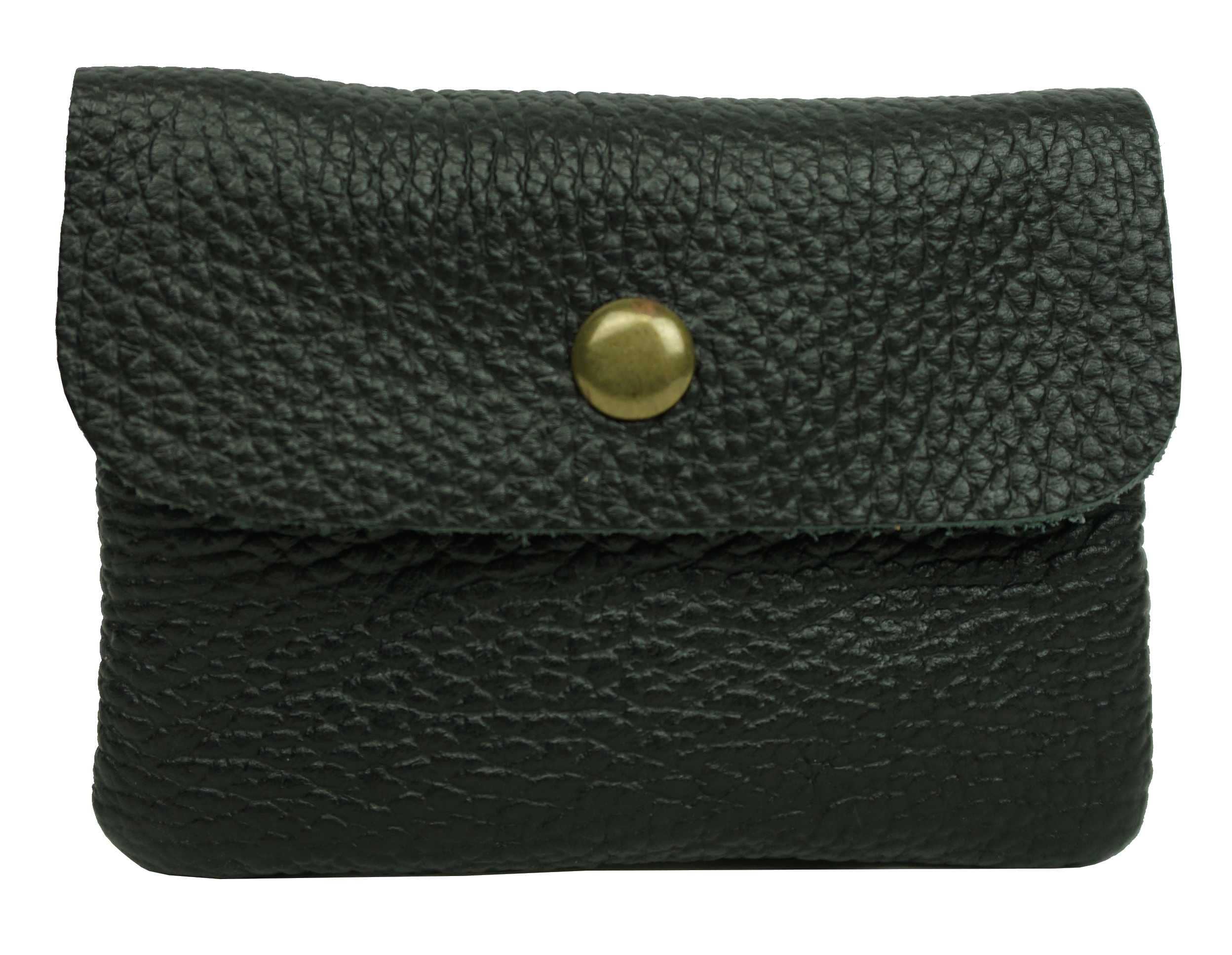 Anais - Wholesale Wallet - Women's - Plain leather wallet with matte gold metal button PMD2700M13