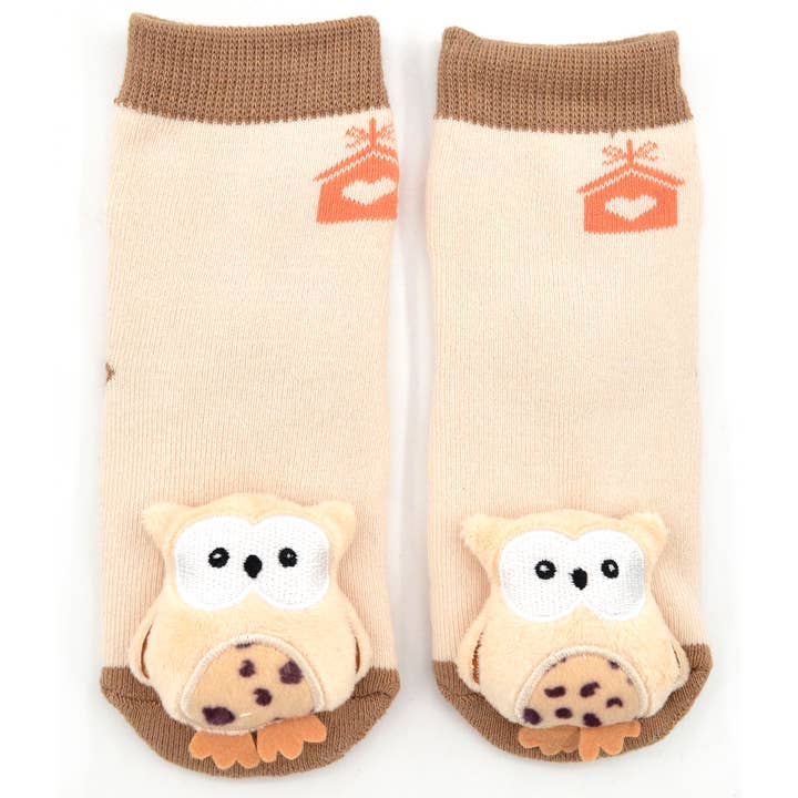 Liventi - Wholesale Socks - Baby - Wise Owl Boogie Toes - Baby Rattle Socks