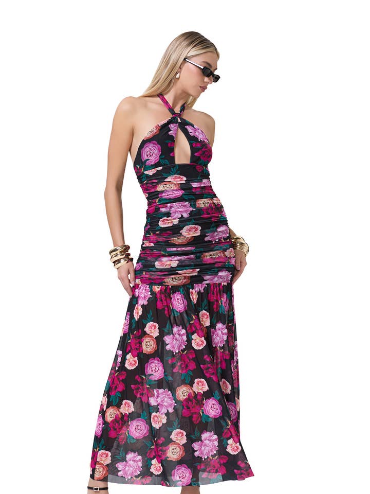 Piper Kleid - Mitternachtsrose für den Großhandel von AFRM