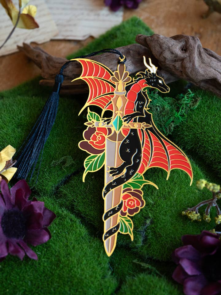 Dragens Klinge Metalbogmærke for engroshandel hos The Bookish Atelier