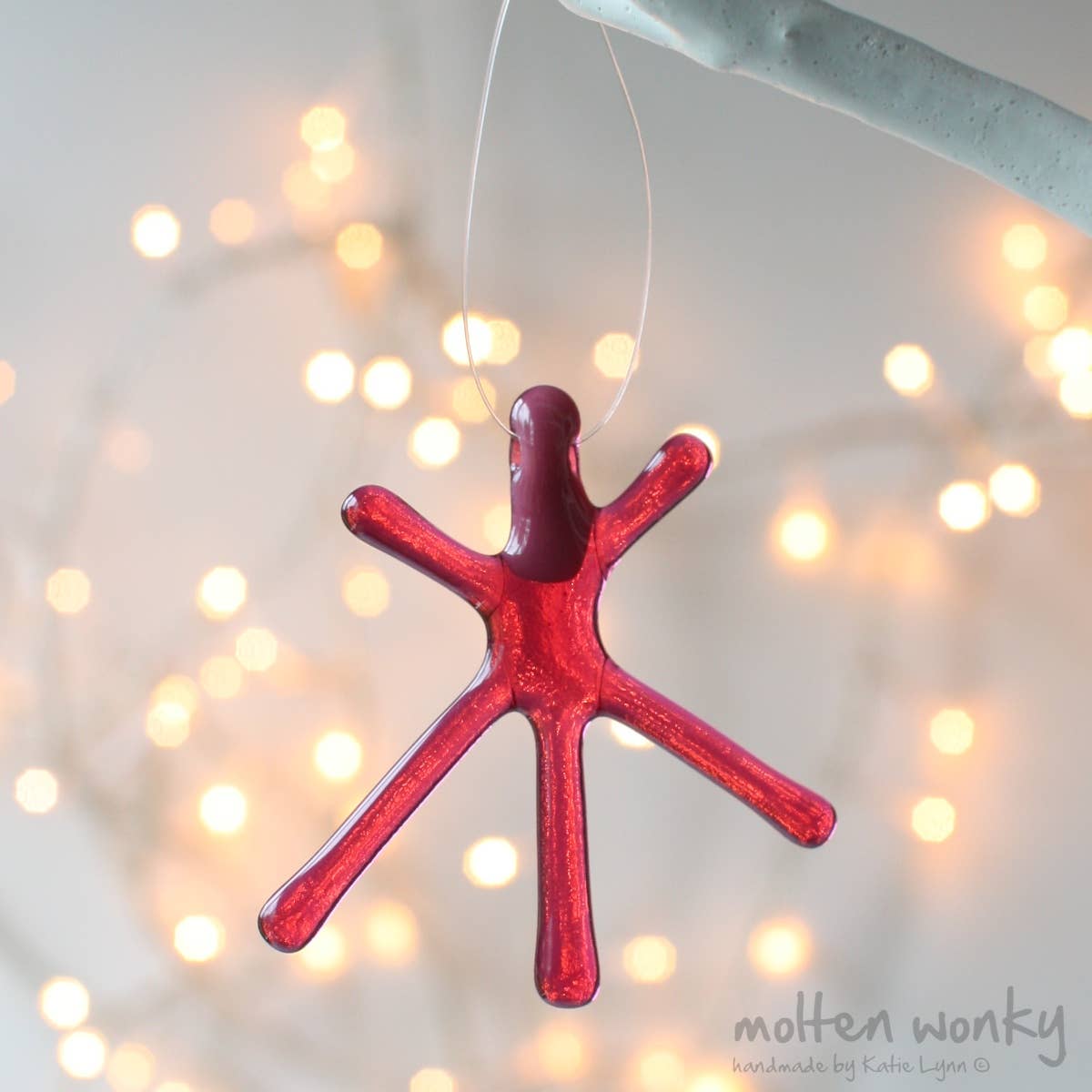 molten wonky – wholesale Ornament set – Colourful Transparent Small Stars