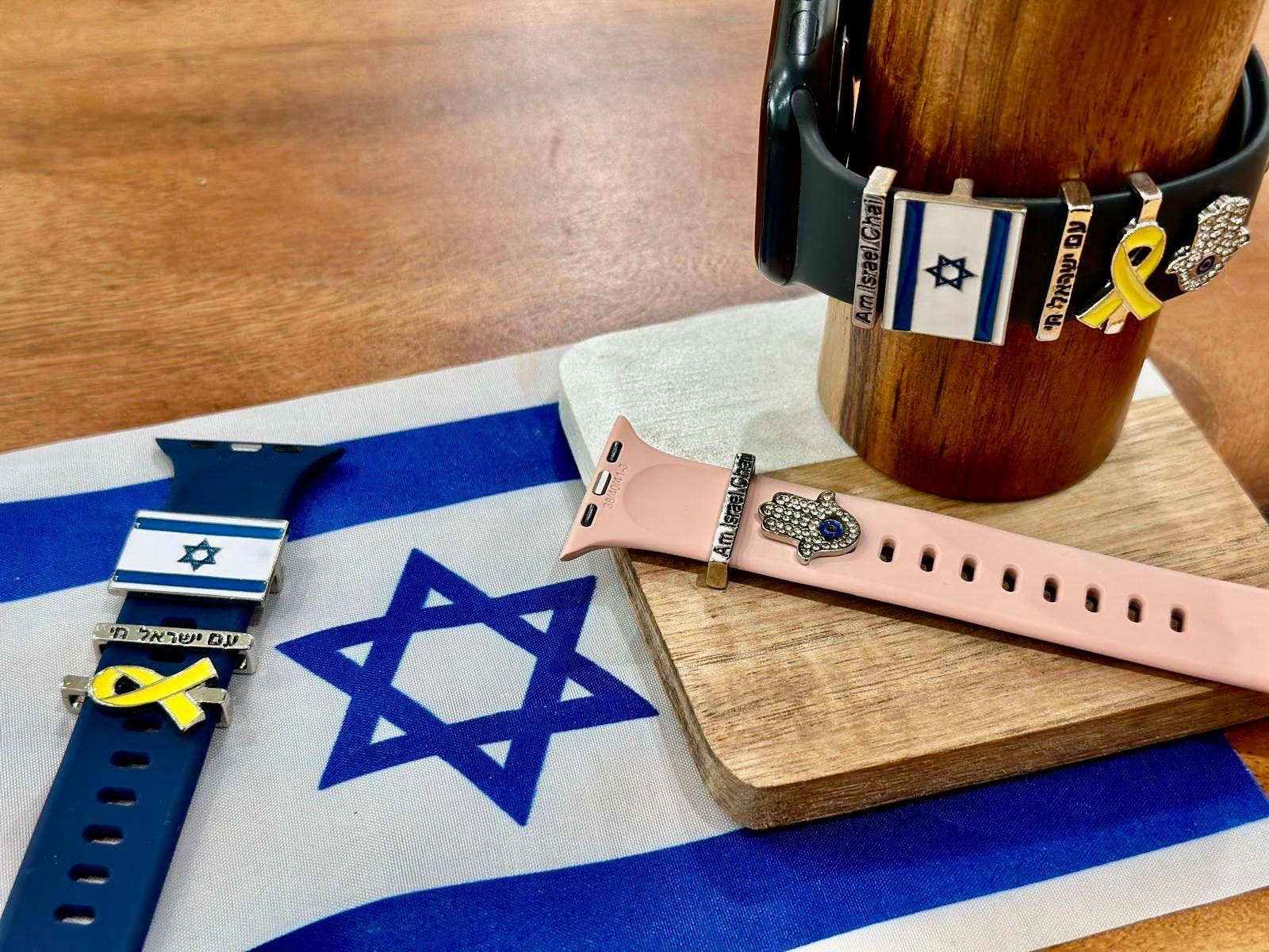 Koch La Ni Jewelry - Wholesale Individual Charm/Pendant - Israeli Flag Watch Band Charm – For Apple & Smartwatch13