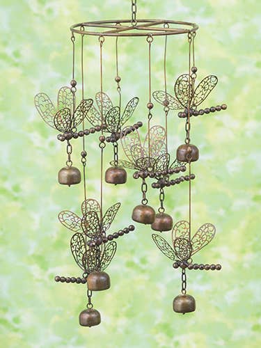 Flamed Dragonfly Circle Mobile for wholesale by Ancient Graffiti