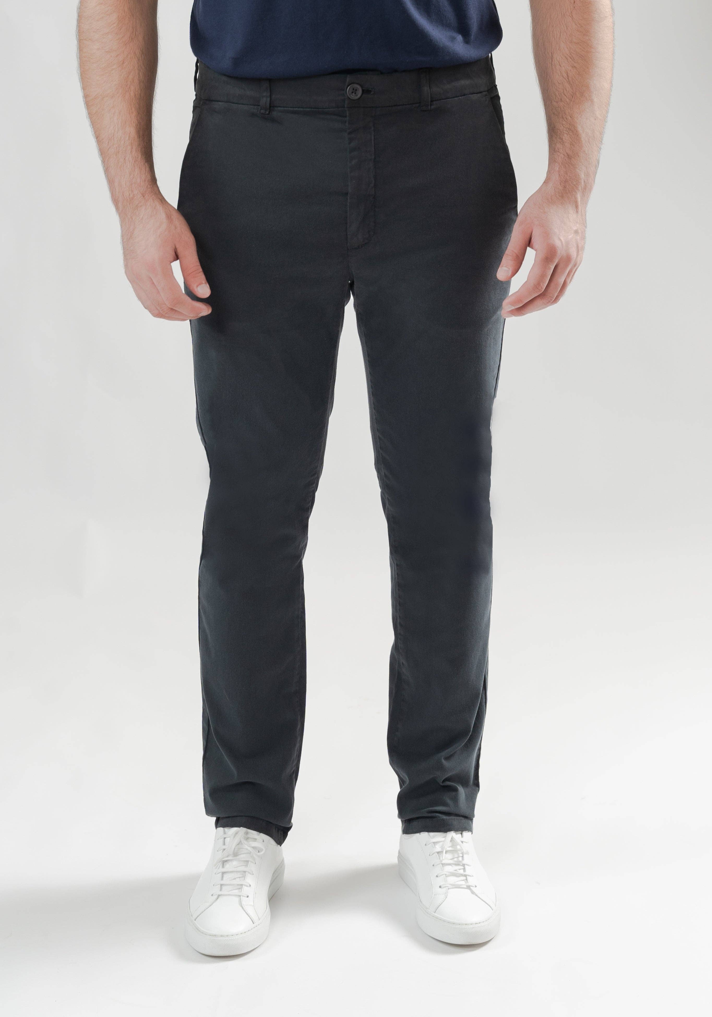 BRISK - Wholesale Pants - Men's - Dark Grey UltraFlex Slim Fit Chino1